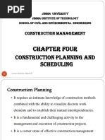 Chapter Four: Construction Planning and Scheduling