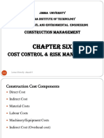 Chapter Six: Cost Control & Risk Management
