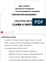 Chapter Seven Claims & Disputes: Construction Management