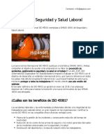 Iso 45001 - Seguridad y Salud Laboral - Es