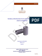 Technical Specification of Hot Coiled Helical Springs Used in Locomotives