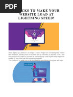 5 Hacks To Make Your Website Load at Lightning Speed