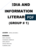 Media and Information Literarcy: (GROUP # 1)