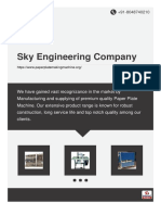 Sky Engineering Company Provides Premium Quality Paper Plate Machines