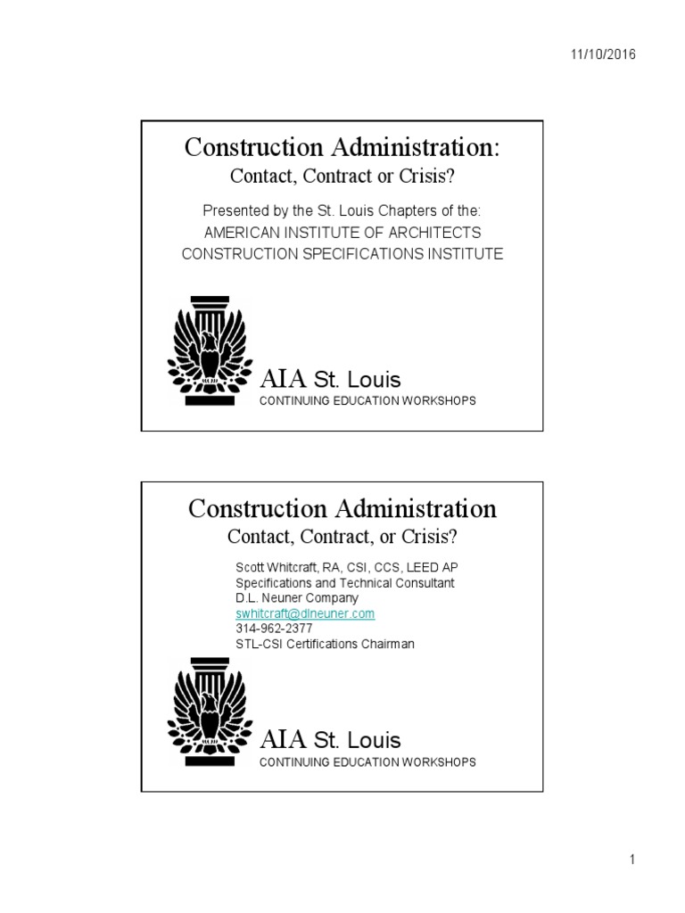 Construction Administration Essentials | PDF | Specification (Technical ...