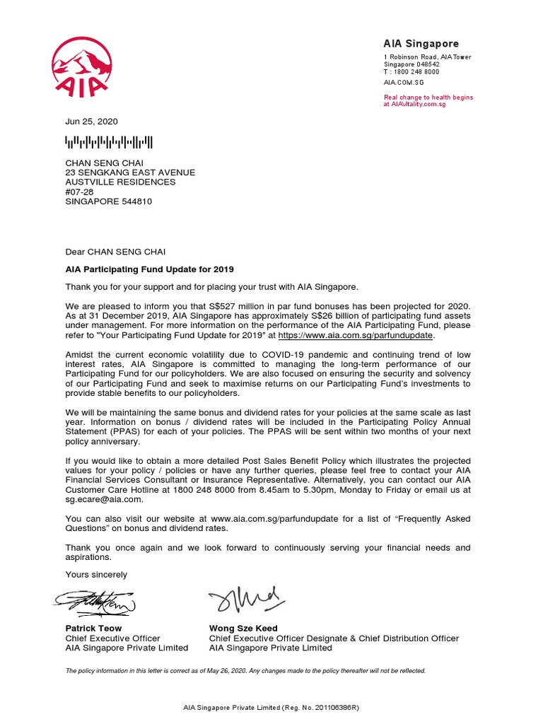 Adhoc Communication Letter | PDF | Dividend | Singapore