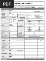 Personal Data Sheet