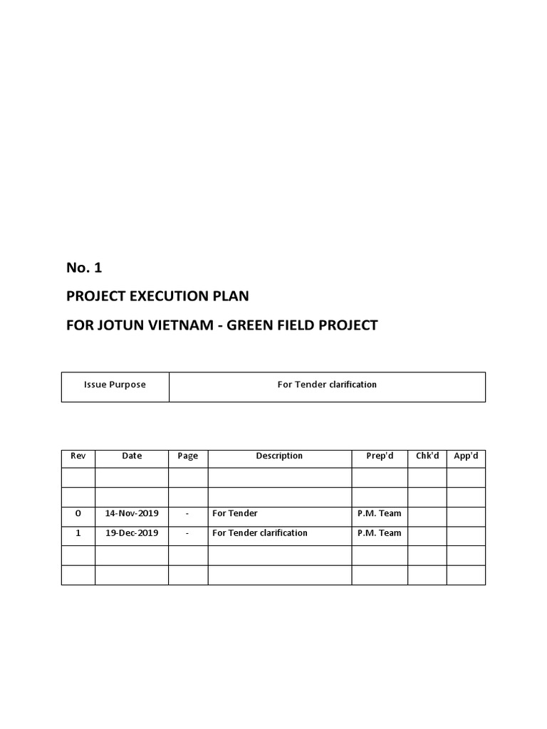 Jotun Vietnam Plant 2 Execution Plan | PDF | Procurement ...