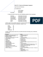 Performance Profile Two - Physical and Physiological Assignment SOLUTION