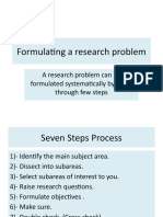 Formulating A Research Problem