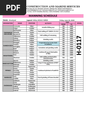 DAILY TIMESHEET