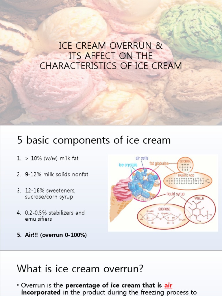 Ice Cream Overrun & Its Affect On The Characteristics of Ice Cream