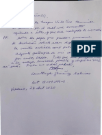 Carta de Desafiliacion A Isapre Vida Tres, 28 Abril 2020