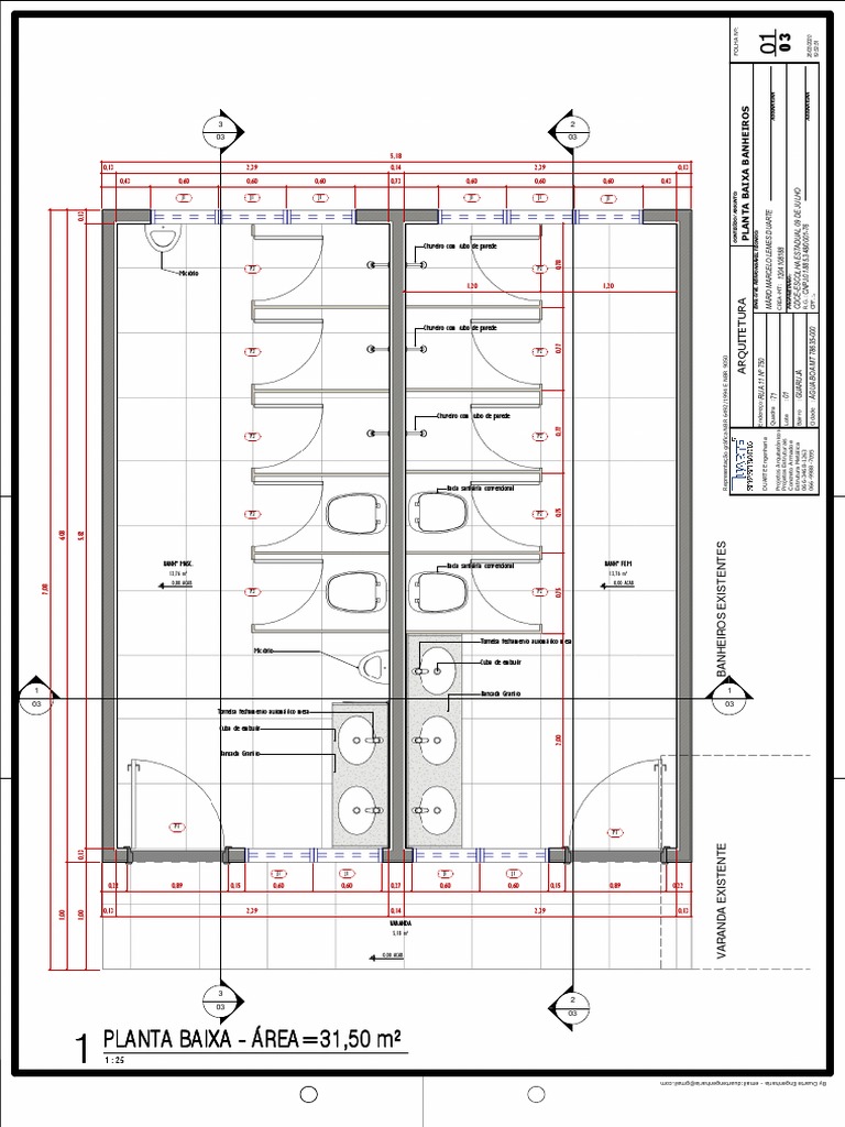 Projeto2 - Folha - 01 - PLANTA BAIXA BANHEIROS | PDF | Natureza, image size:768x1024