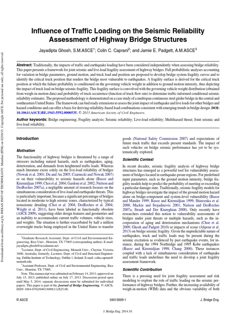 Paper 1 PDF | PDF | Reliability Engineering | Bridge