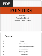 Pointers: Anush Kuchipudi Sanjeev Kumar Gupta