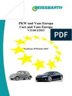 PKW Und Vans Europa Cars and Vans Europa: Von/from 1970 Bis/to 2015