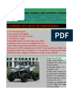 ZLATV 4-stroke ATVs with CE certification