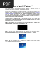How To Install Windows 7: Windows 7 System Requirements List