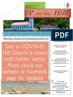 Due To COVID-19,: Hill Church Is Closed Until Further Notice. Please Check Our Website or Facebook Page For Updates