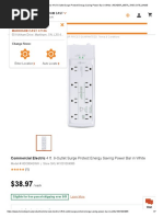 Commercial Electric 4 ft. 8-Outlet Surge Protect Energy Saving Power Bar in White _ HEADER_META_TAGS.SITE_NAME