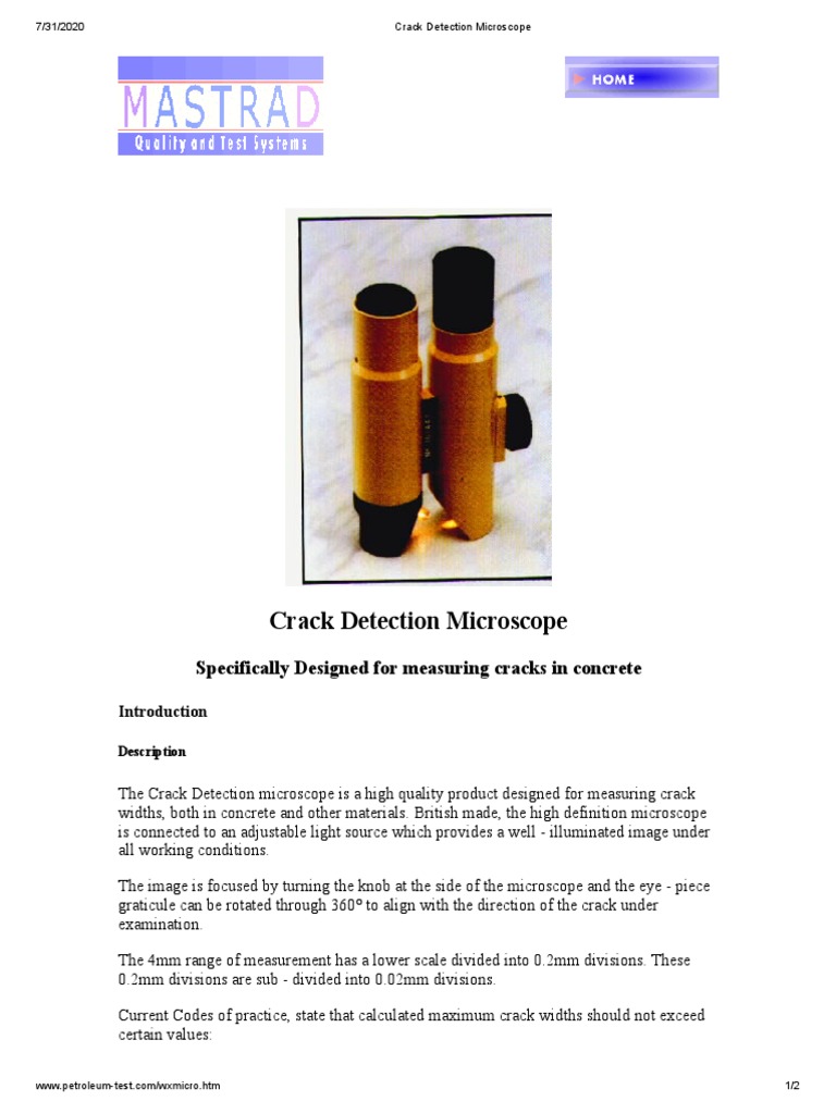 Crack Detection Microscope PDF