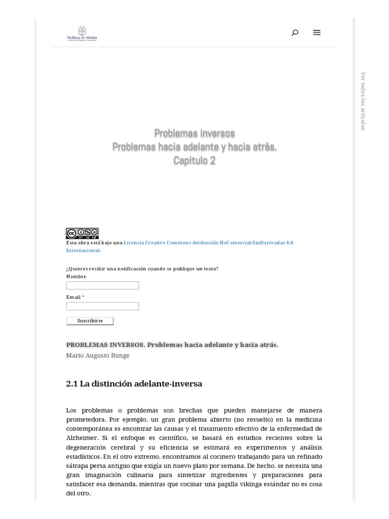 Problemas Inversos y Adelante: Análisis | PDF | Reactivo | Catálisis