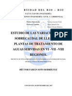 Estudio de las variaciones del sobrecaudal de llegada a plantas de tratamiento de aguas servidas en VI-VII-VIII regiones de Chile