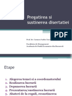 Pregatirea si sustinerea disertatiei