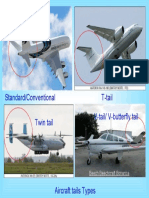 Standard/Conventional T-Tail Twin Tail V-Tail/ V-Butterfly Tail