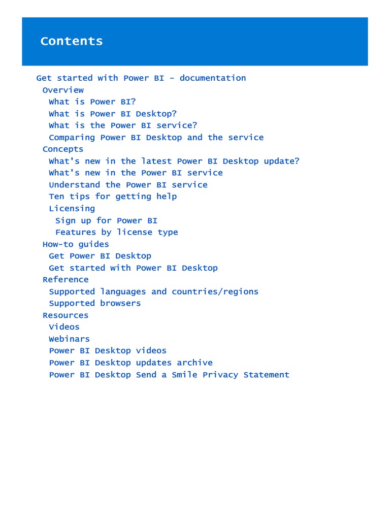 Power BI Desktop: Getting Started Guide | PDF | Application Software ...