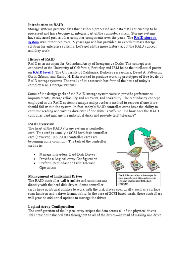 Introdução Ao RAID | PDF | Computer Data Storage | Digital Technology