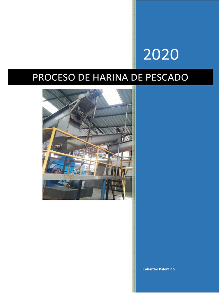 Proceso Harina de Pescado PDF Pescado como alimento Petróleo