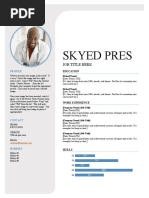 Skyed Pres: Job Title Here