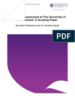 Authentic Assessment at The University of Queensland: A Scoping Paper