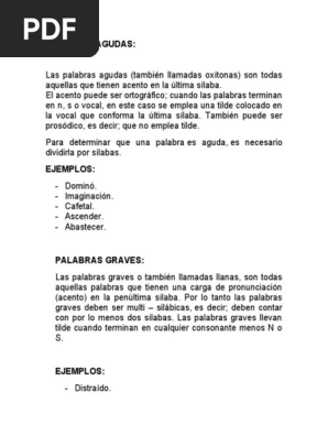 Palabras Agudas scribd