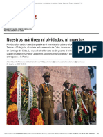 Nuestros Mártires - Ni Olvidados, Ni Muertos Cuba Granma - Órgano Oficial Del PCC