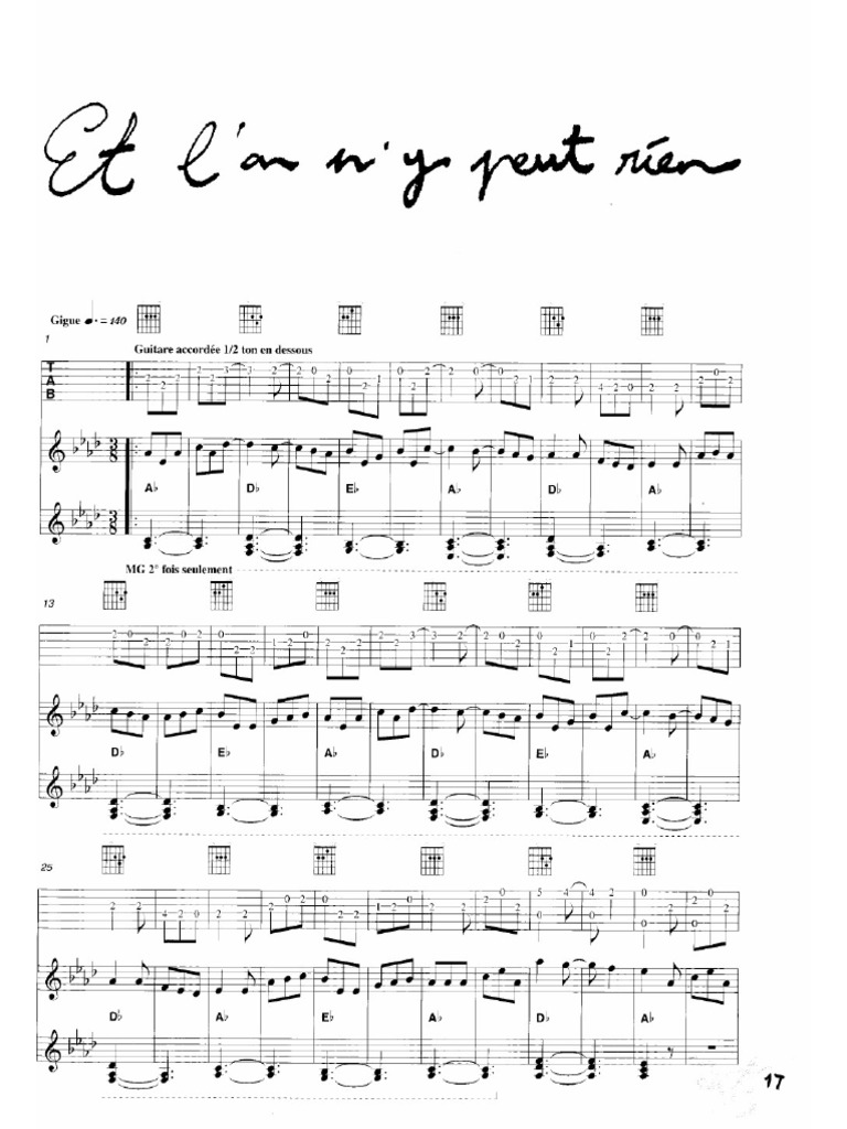 Puisses Tu Partition : Puisses-Tu accords » Accords et Paroles Jean ...