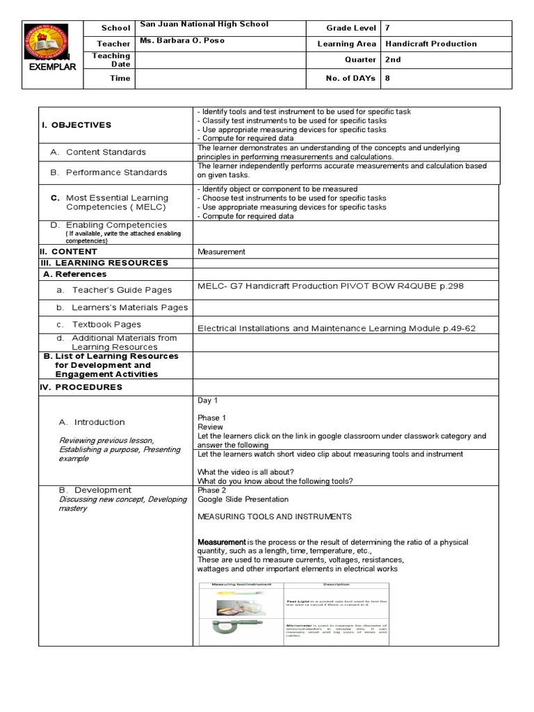 Electrical Measurement Techniques Module | PDF | Learning | Electrical ...