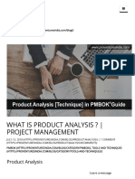 What Is Product Analysis - Project Management Knowledge