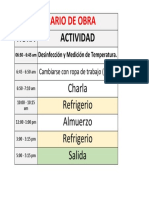 horario de obra