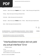 InterfaceDetermination Did Not Yield Any Actual Interface - Error