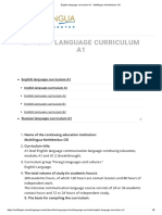 English Language Curriculum A1 - Multilingua Keelekeskus OÜ