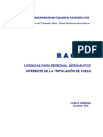 RAC 65 - Licencias para El Personal Aeronáutico, Diferente de La Tripulación de Vuelo