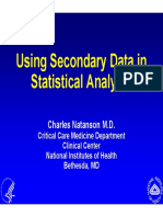 Using Secondary Data in Statistical Analysis: Charles Natanson M.D