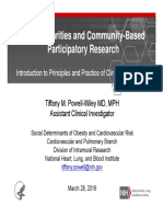 Health Disparities and Community-Based Participatory Research