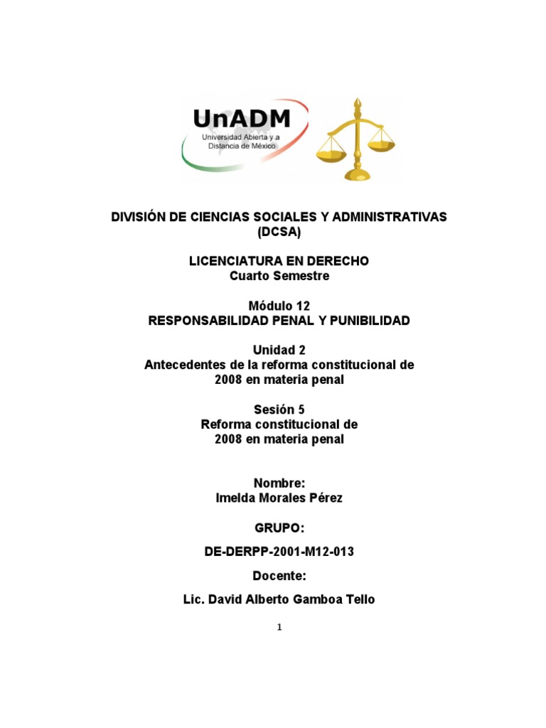 Reforma Constitucional Penal 2008 | PDF | Derecho penal | Juez