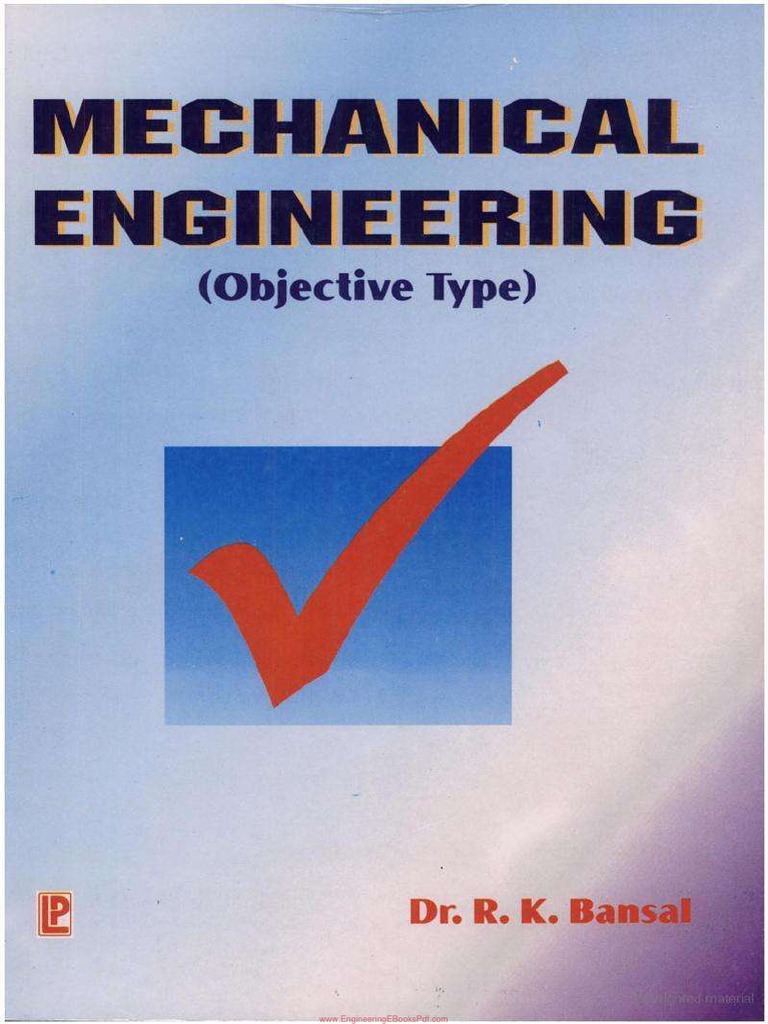 Objective Type Questions in Mechanical Engineering by Dr. R. K. Bansal ...