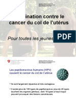 Vaccination Contre Le Cancer Du Col de L'utérus: Pour Toutes Les Jeunes Filles!