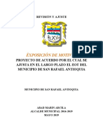 Revisión y ajuste del EOT del municipio de San Rafael Antioquia
